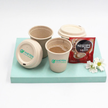 Amazon Hot Sale Factory Wholesale Food Grade Sugarcane Bagasse Coffee Travel Mug Cups With Lid